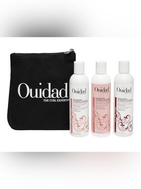 Ouidad Advanced Climate Control Shampoo, Conditioner, and gel Set  with bag